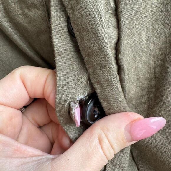 Prairie Underground Lagenlook Green 100% Organic Cotton Pant Womens Size Medium - Picture 6 of 8